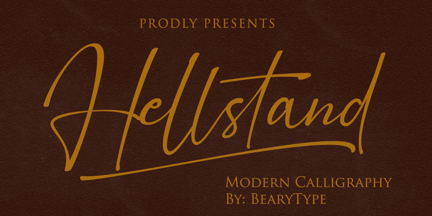 Пример шрифта Hellstand #1